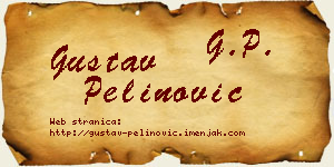 Gustav Pelinović vizit kartica